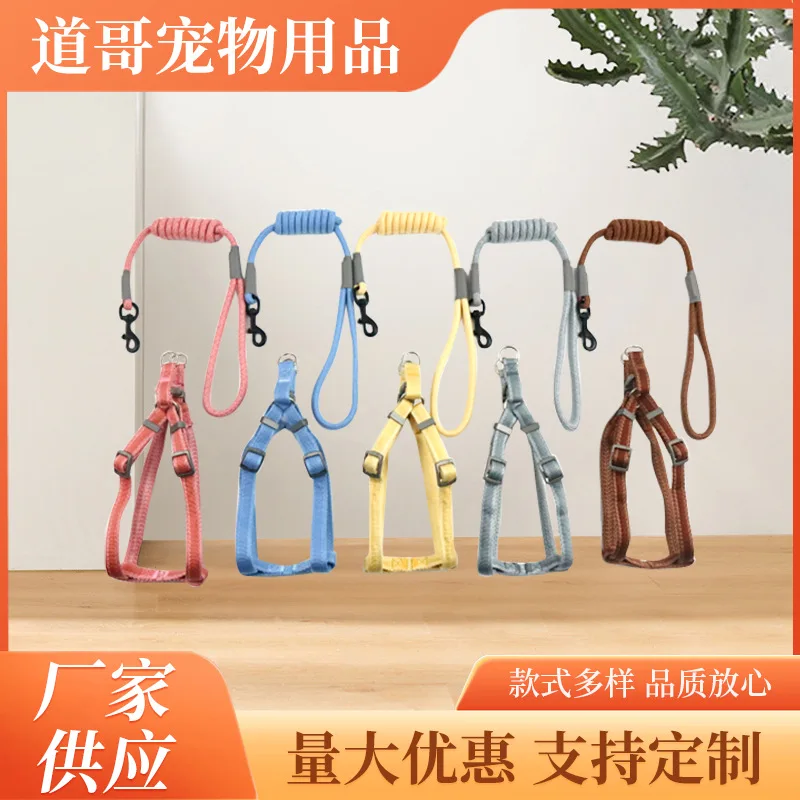 

Harness Pet Walking Collar Waterproof Puppy Adjustable Clip Dog Lightweight Harness Durable Anti-Escape No-Pull Reflective Leash