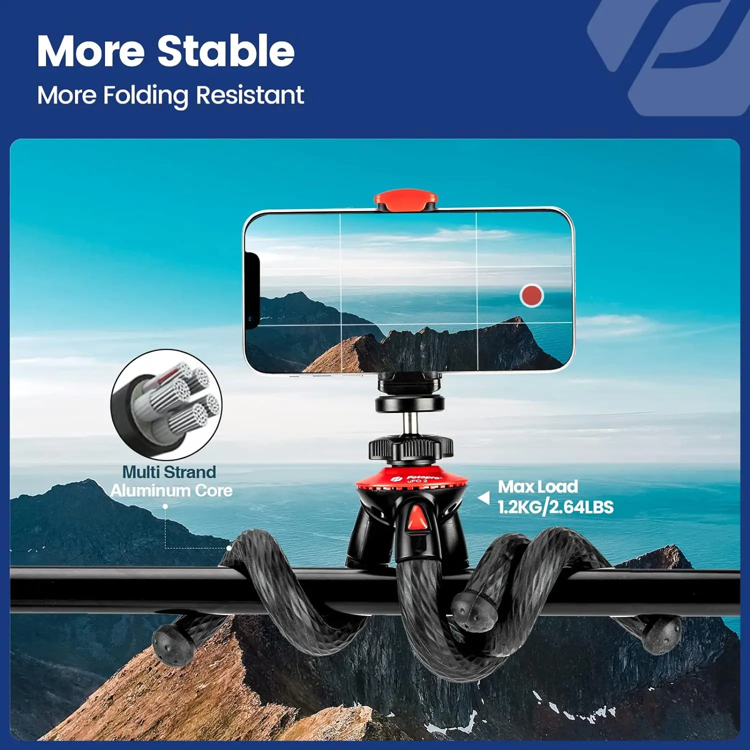 Fotopro UFO2 SET Flexible Octopus Tripod for iPhone DSLR Camera  Gopro Waterproof and Anti-Crack  with Remote Adapter