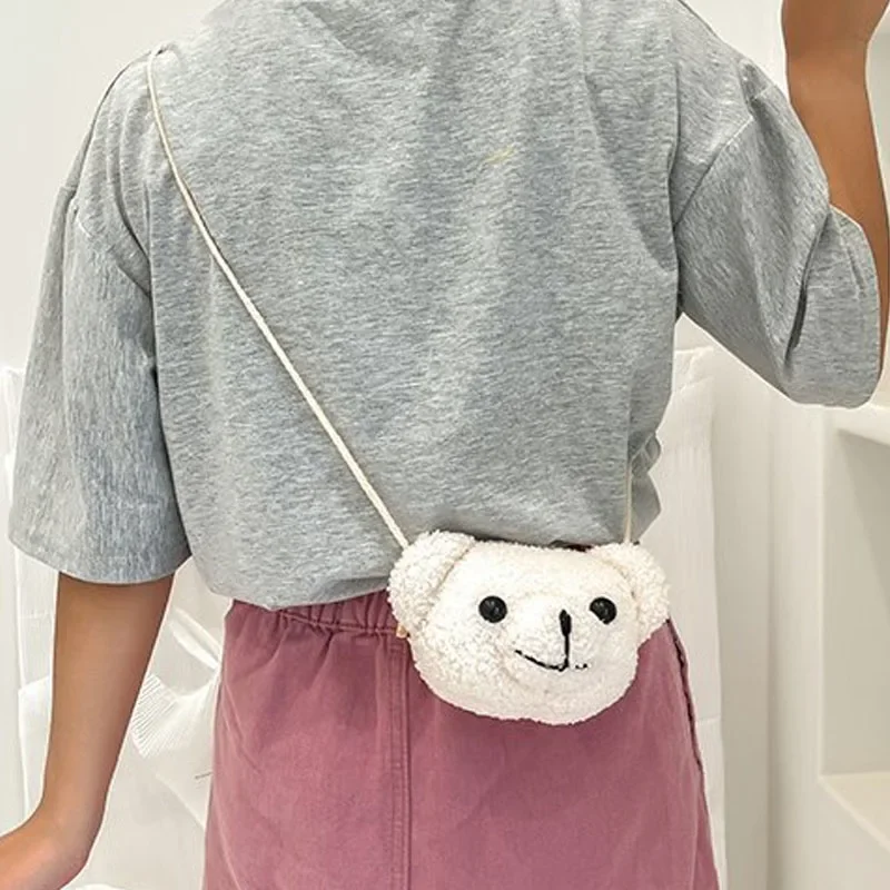 Voor Kinderen Kinderen Schattige Cartoon Pluche Beer Schoudertas Messenger Bags Kawaii Munt Portemonnees Kleine Meisjes Knuffeldieren Rugzak