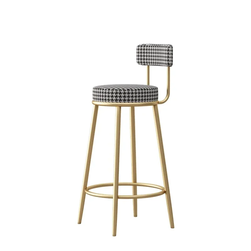 

Nordic Modern Bar Stools Luxury Office Home Chair Kitchen Design High Metal Stainless Furniture