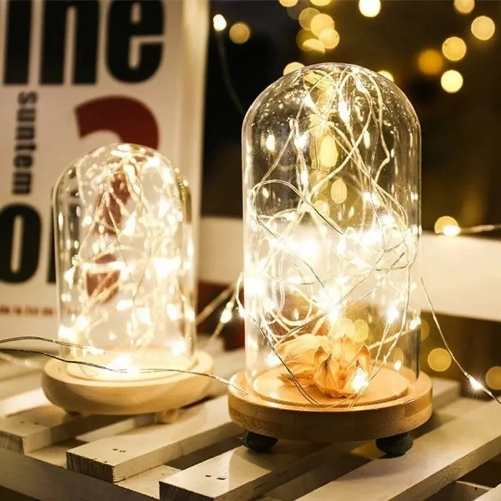 Bouteille de vin avec lumières dégradées en liège, veilleuse pour fête, jardin, Noël, décoration de mariage, 20 LED, 2m