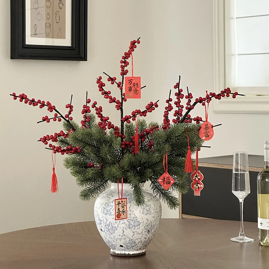 

Сине-белая фарфоровая ваза для цветов, декоративное украшение для стола в гостиной, на обеденный стол, для искусственных цветов, художественный декор