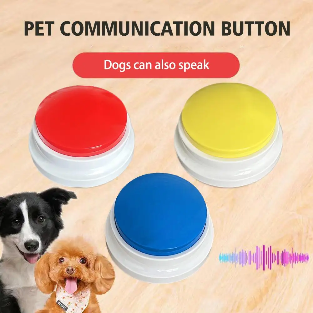 Dog Communication Button Simplify Training Supplies For Cat And Dog Recordable Talking Intelligence Button Pet Toy W2H4