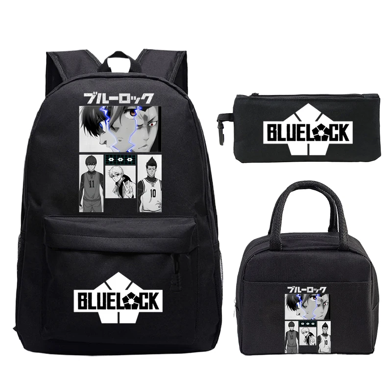 

3Pcs Yoichi Isagi BLUE LOCK Backpacks Set Boys Anime School Bag Teenager Student Canvas Laptop Back Pack Men Travel Rucksack