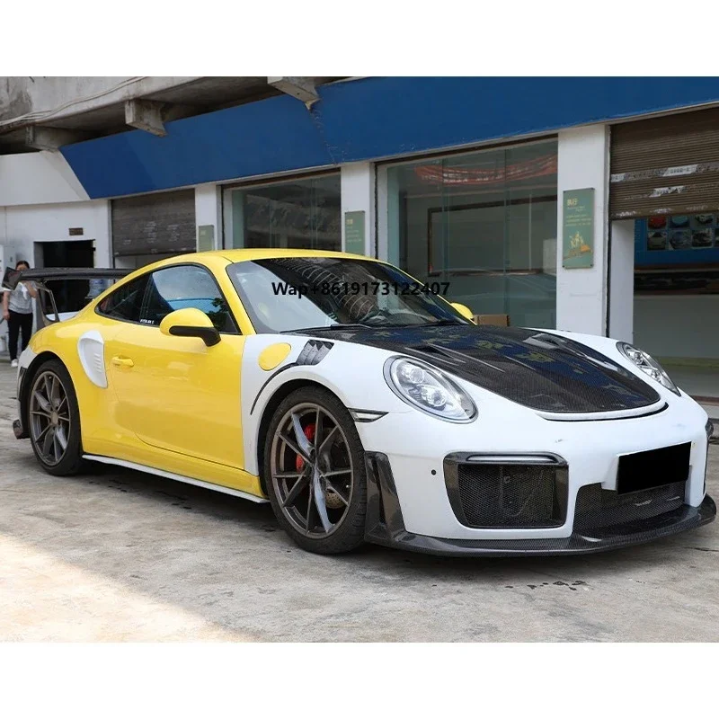 

2011-2018 Car Upgrade Wet Carbon Fiber Front/Rear Hood Rear Spoiler Fog Light Bolt-On New Condition for 911 991 GT2RS
