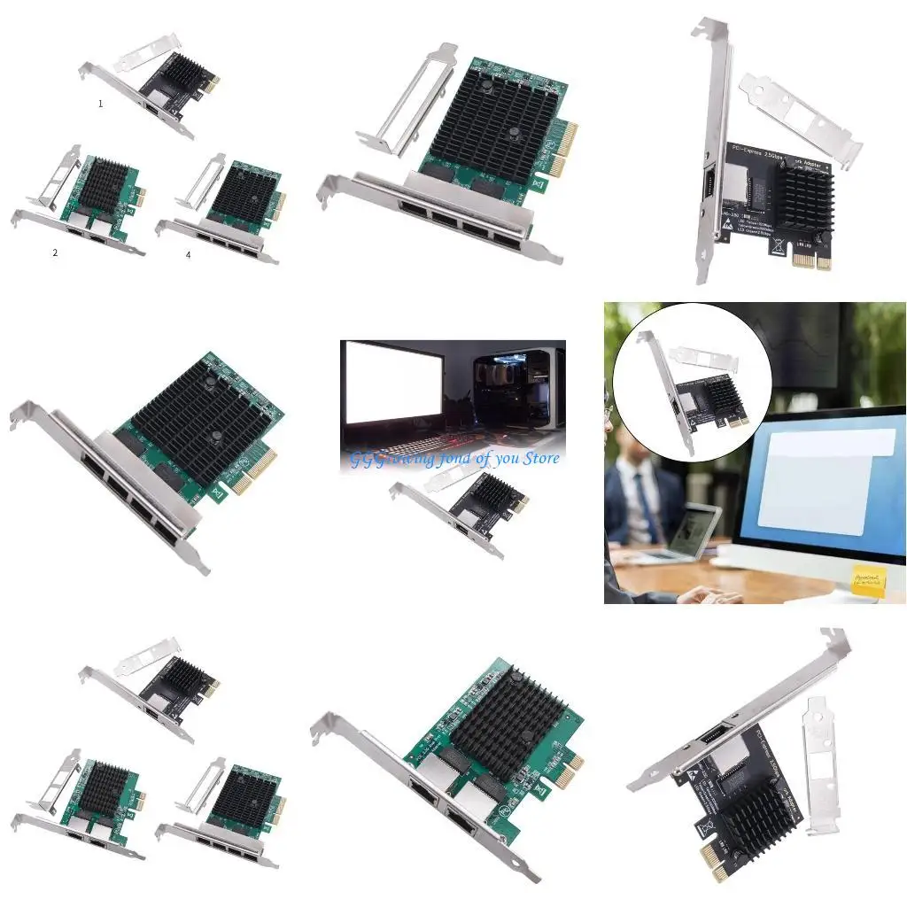 بطاقة شبكة PCIE إيثرنت H9EB بسرعة 2.5 جيجابت في الثانية PCIExpress PCIE بطاقة شبكة 10/100/1000/25000 ميجابت في الثانية RJ45 #1