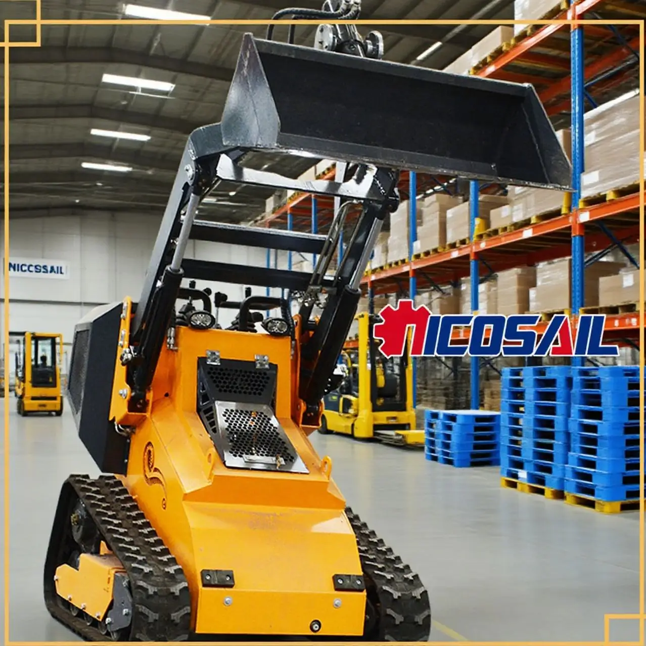 

High performance agricultural skid steer loader with screw crusher 4-in-1 bucket for sale