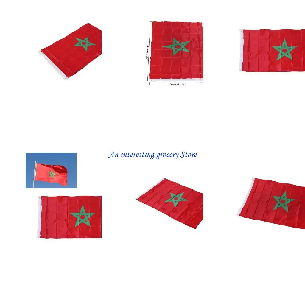 

652D Полиэфир Марокканский флаг Марокко Флаг Национальный для Баннер Марокко сад флага для открытого украшения для парадов