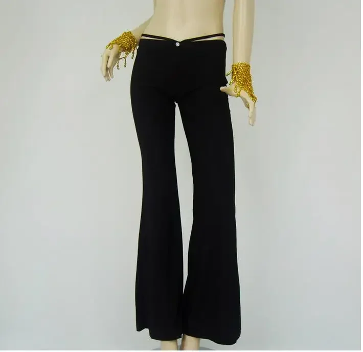 Women Lady crystal Harem modal solid Long Pants Belly Dance Boho Wide Trousers trouser with belt