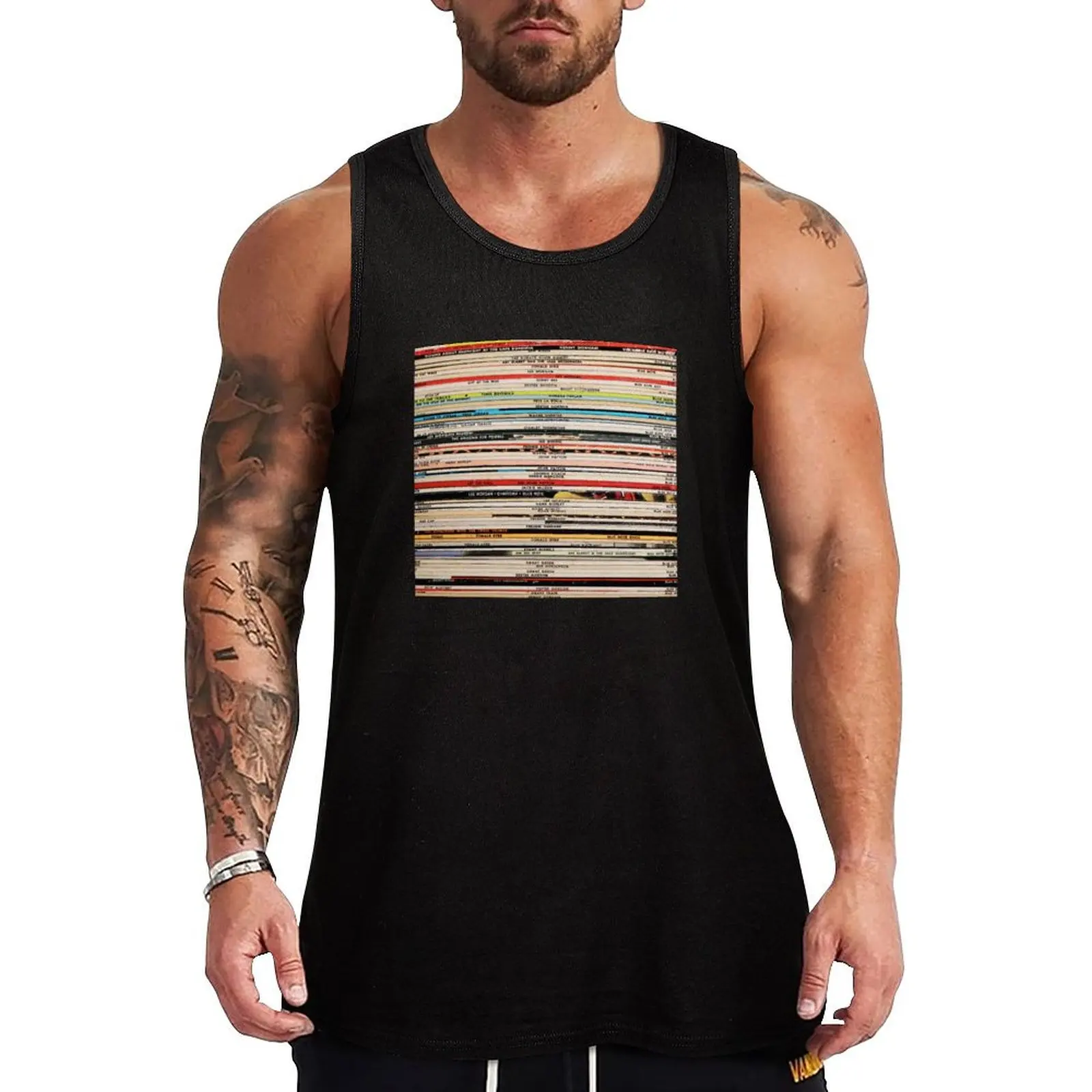

Blue Note Vinyl Records Tank Top Quick Dry Tank Top for Running Jogging Athletic Wear