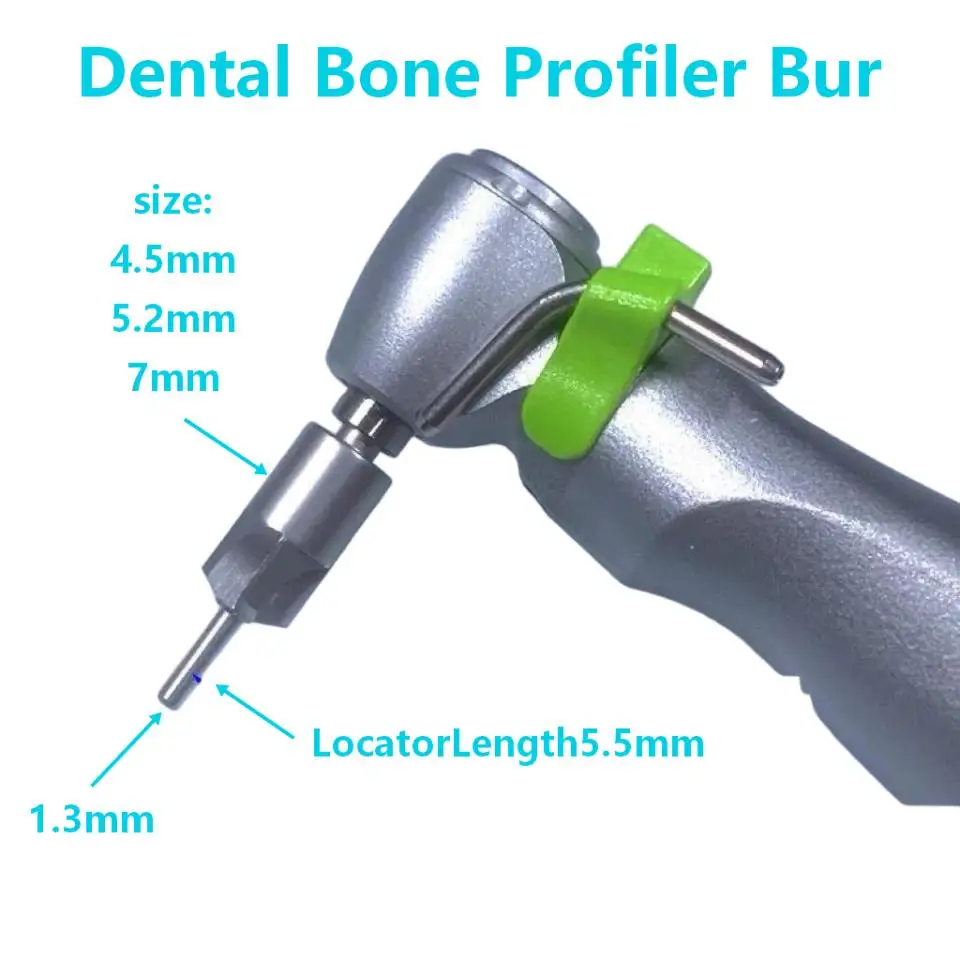 1pcs Dental Implant Bone Removal Drill 4.5mm 5.2mm 7mm Head Bone Profiler Drill Bits Fits Dental Surgical Handpiece Tools