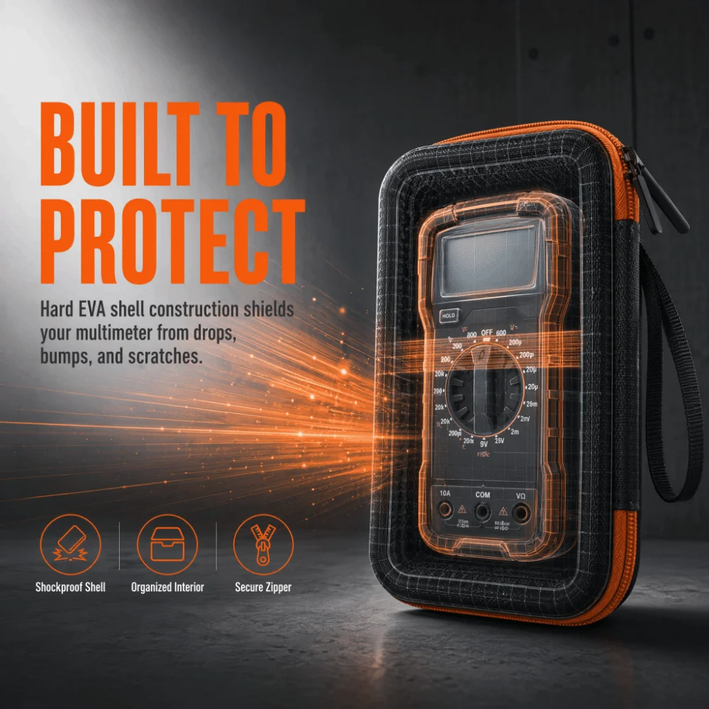 Anti-fall Carrying Storage Bag Mesh Pocket Anti-scratch Hard Storage Case Lightweight Shockproof for Klein MM325/MM420/MM400