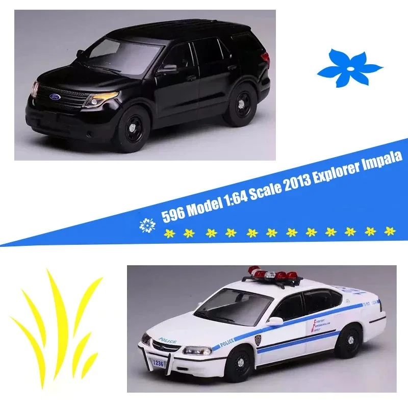 596 Model 1:64 Scale 2013 Explorer Impala Alloy Car Model Ornament Souvenir Display Collection Hobby Gift