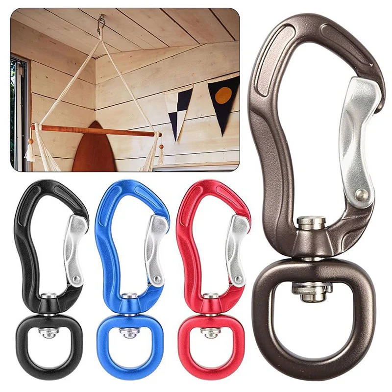 

Aluminum Alloy Multifunctional Quick Hanging Kite Spring Universal Buckle Mountaineering Rotating Pet Dog Chain Keychain