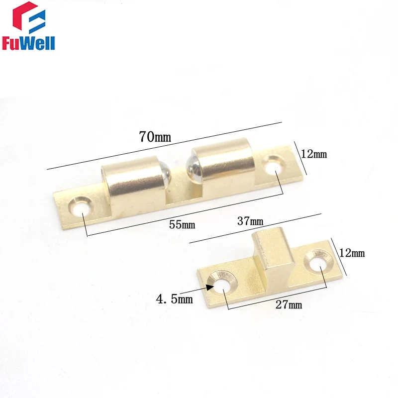 FuWell 2 Gold and Silver Two-color Copper Bumper Bead Cabinet Door Magnetic Absorber for Closet Cabinet Furniture Hardware