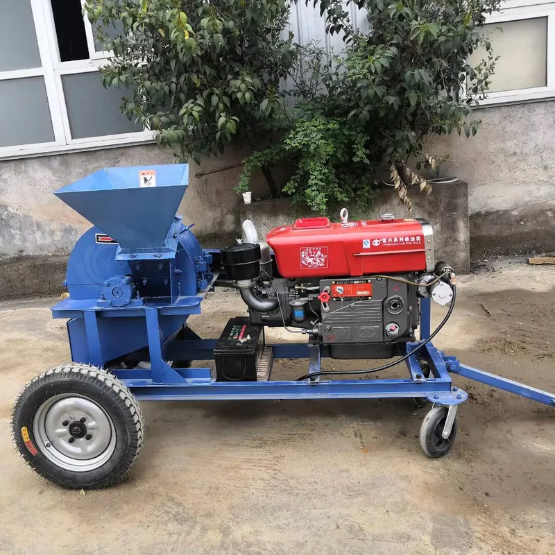 CE Certified Portable Diesel Chipper| High Production Efficiency, 2T/H Output, Maximum Wood Sawdust Diameter 12Cm