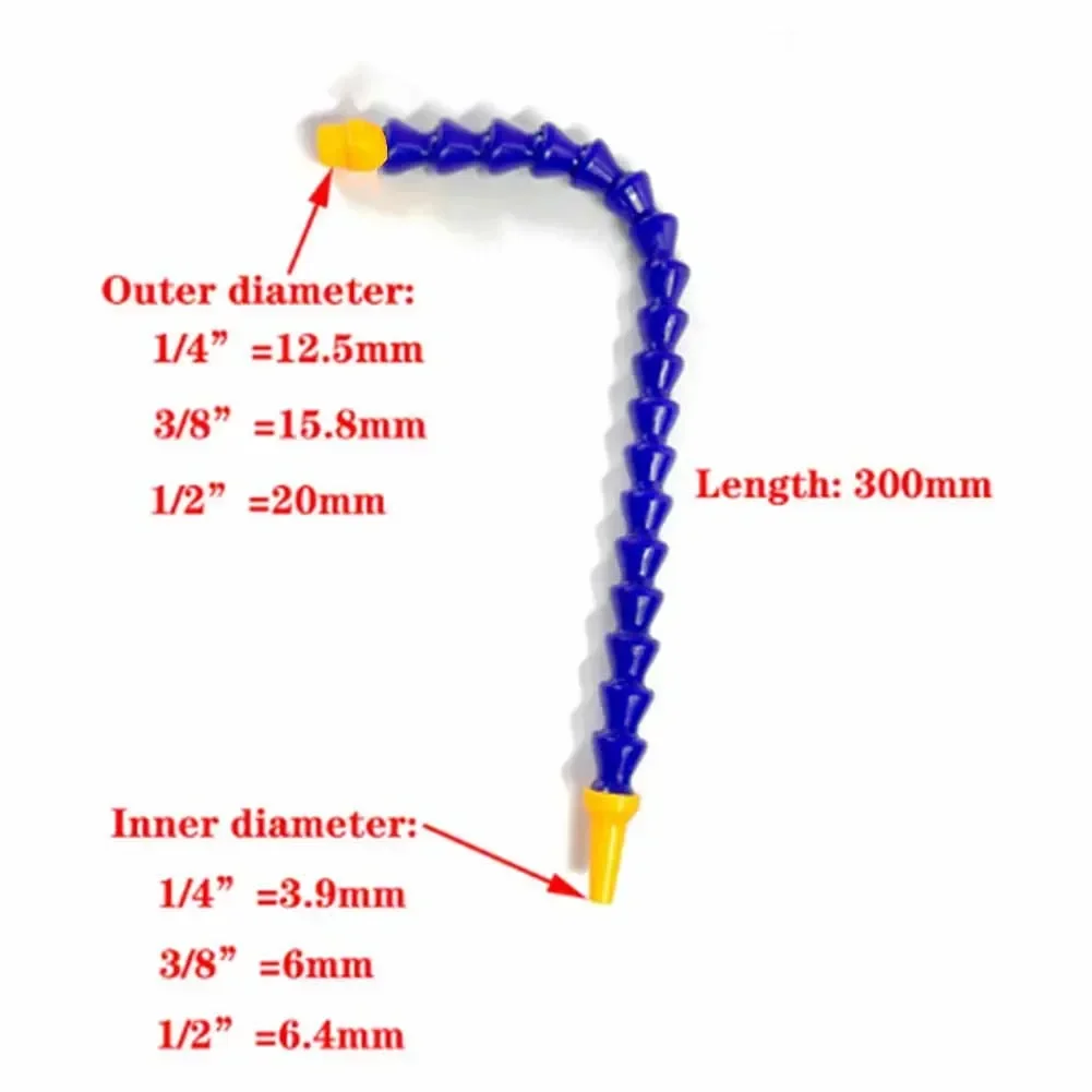 1pc Pneumatic Tube For BPS 30/40/50/60CM Plastic Flexible Water-oil Coolant Hose External Thread Cooling Tube