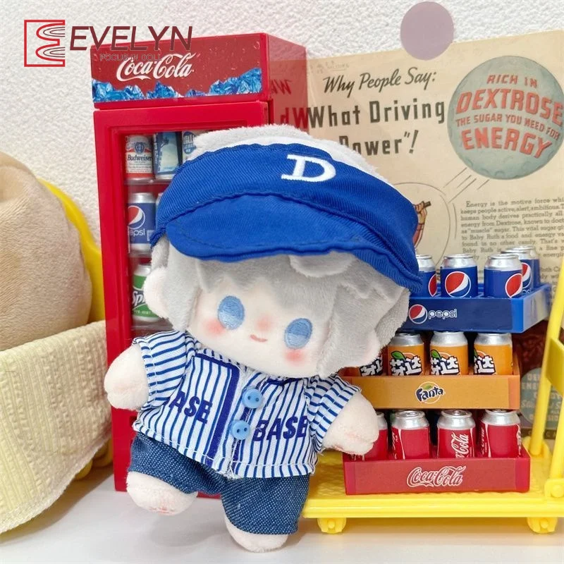 Evelyn 10CM Plüsch Puppe Kleidung Mode Tops Baseball Uniform Für Liebe und Deepspace Idol Gefüllte Puppen Spielzeug Kleidung Zubehör