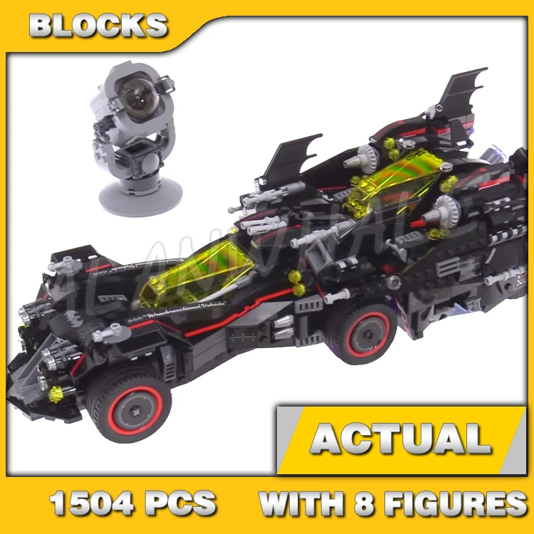 1504pcs Super Fighter 4-in-1 The Ultimate Batmobile BatTank Batwing Batcycle 10741 Building Blocks Toy Compatible With Model