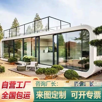 

Customized space capsule container mobile room villa homestays housing people capsule starry sky room customized sun room