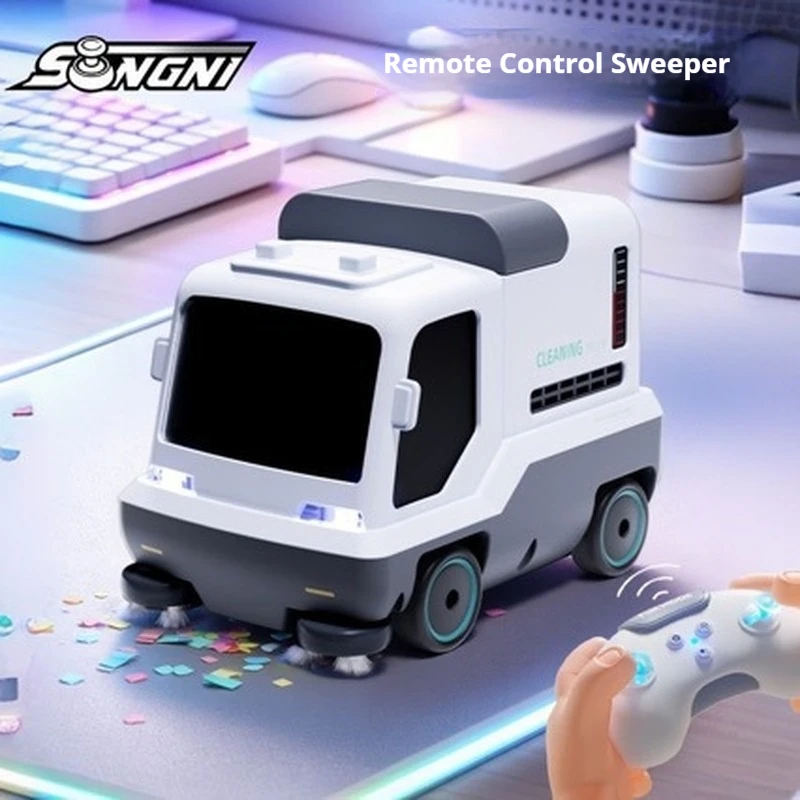 Mini Rc Sweeper Car Toy 2026 New Desktop Cleaning Vehicle, Kids Remote Control Toy Car, Viral Popular Style Wholesale Available