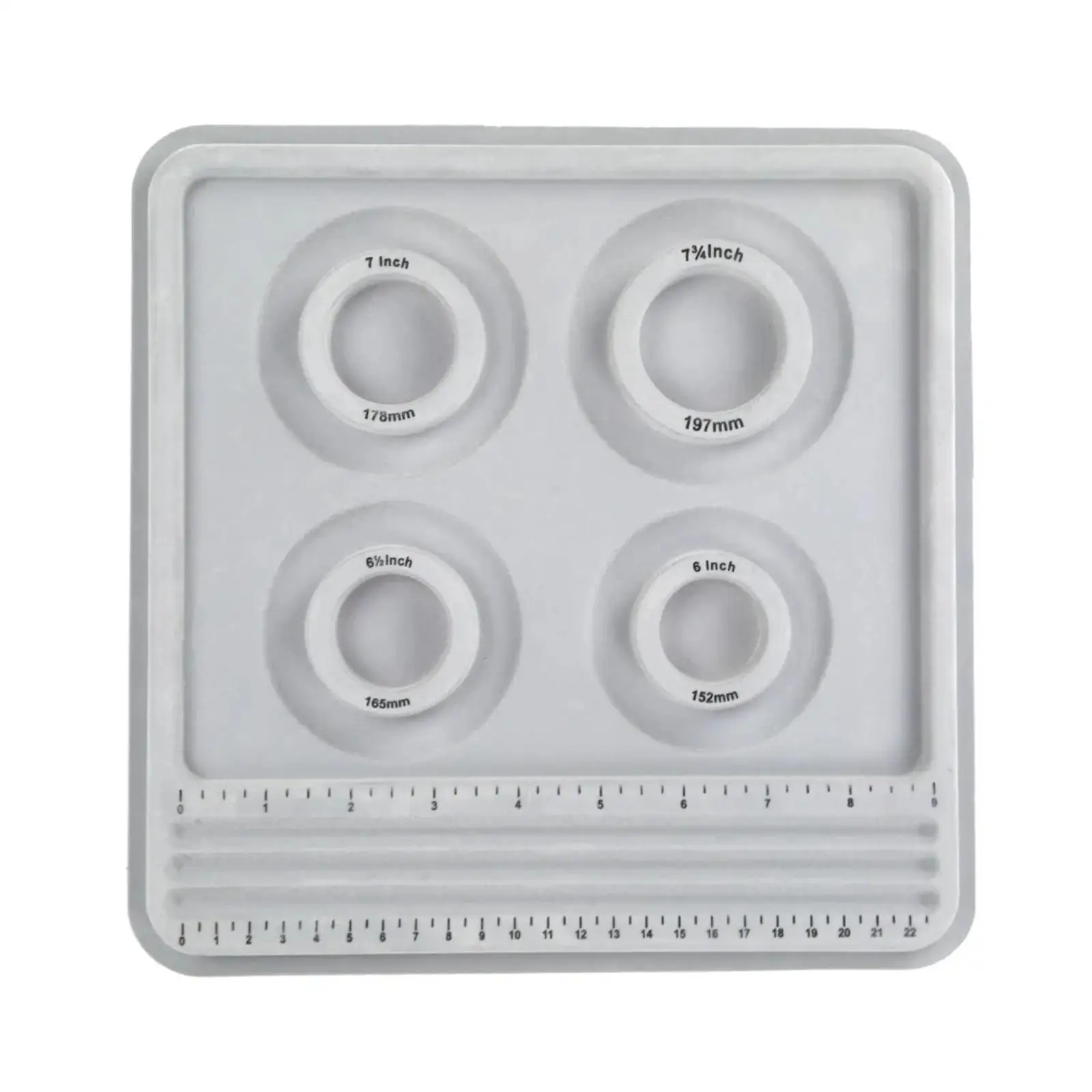 Jewelry Making Bead Tray Plastic Resin Design Board with Four Round Wells for Bracelet Pattern Planning and Assembly