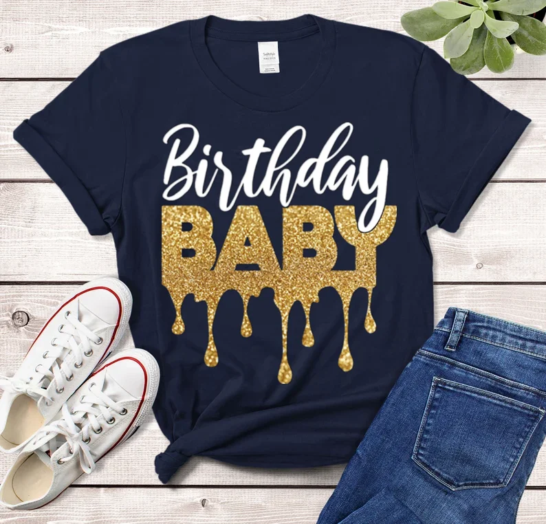 Birthday Baby Princess s Women's Short Sleeve 100%Cotton Top Tee Funny Letter Print Graphic O Neck Tshirt harajuku Drop Shipping
