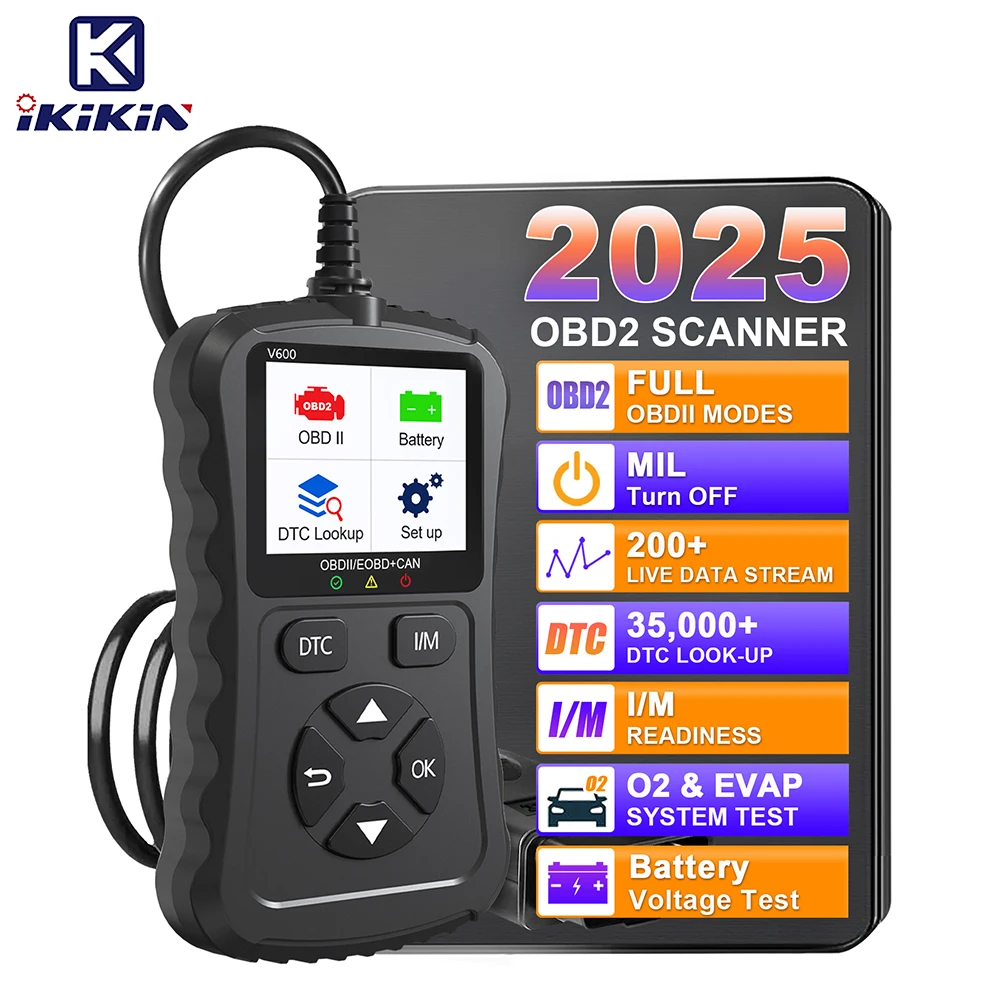

Новый черный V600 OBD2/EOBD 12 В Plug & Play CAN-код сканер автомобильный диагностический инструмент для транспортных средств