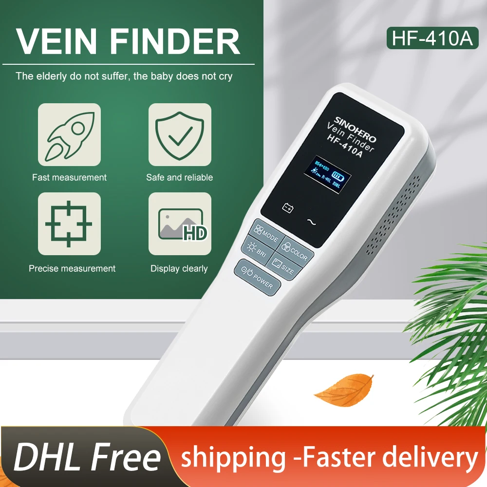 

HF-410A Portable Vein Finder Blood Vessel Imager LCD Display Near-Infrared Vein Locator Nurse Injection Aids Machine No Benchtop