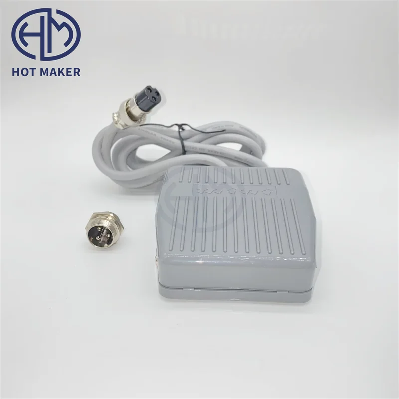 

Foot Pedal Switch Nonslip Metal Momentary Electric Power Motor Controller Self-Reset Jog With Wire