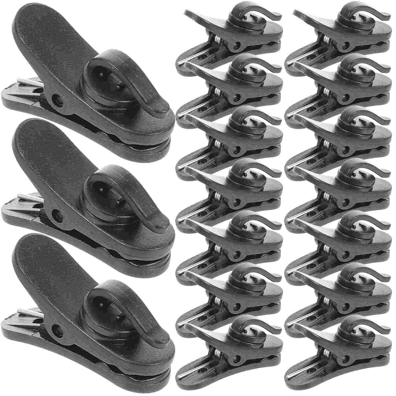 20 piezas Mini Clips de micrófono Lavalier abrazaderas de cordón de solapa corbata para grabación de voz micrófono inalámbrico de Audio y vídeo