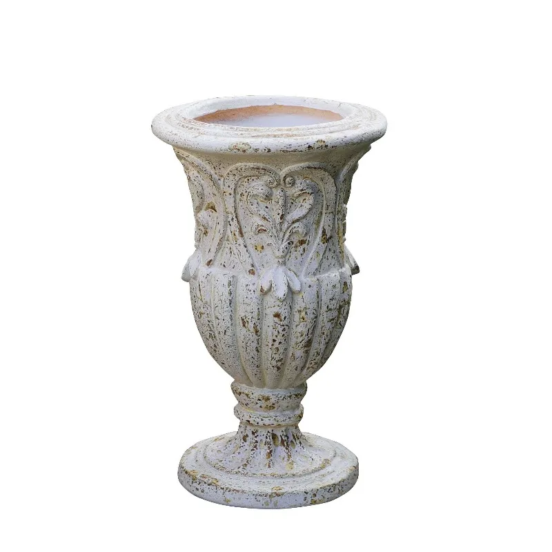 Xia Ji Story European-style big Roman wine glass flower pot retro creative balcony garden arrangement potted pot courtyard
