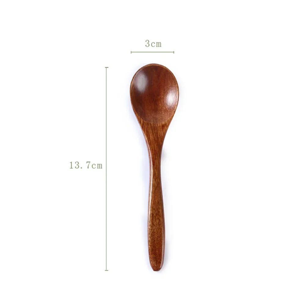 5/3/1Pcs Windows Spoon Japanese Small Wooden Teaspoon Heart Scoops Coffee Bean Dessert Spoons