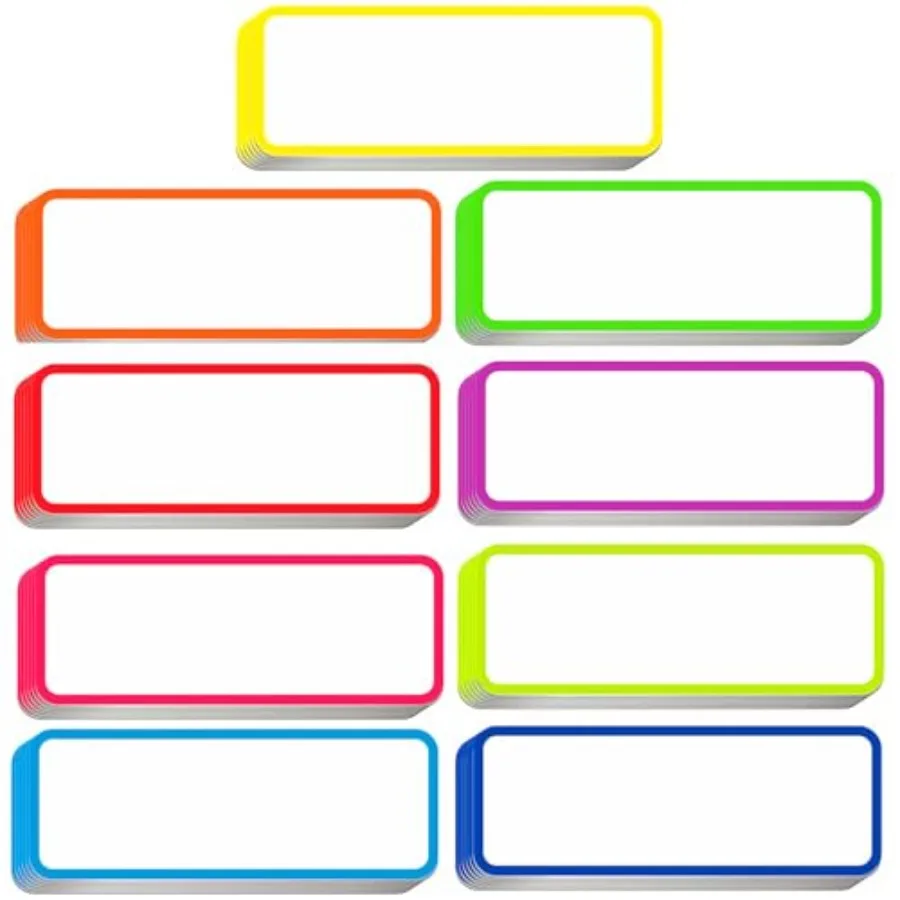 54pcs Magnetic Dry Erase Labels Colorful Name Tags Flexible Reusable Magnetic Label Stickers for White Board Refrigerator Locke