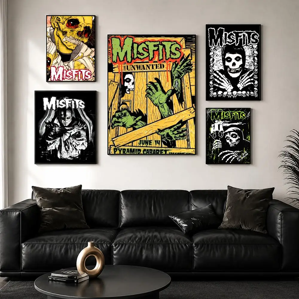 Rock Band Album The M-Misfits Poster Decorative Stickers Wall Art Mural Photo Design for Home Living Room Hallway Decoration