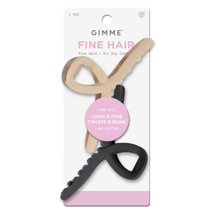 

Beauty Claw Clip Tie Fine Hair Black Tan 2 Ct