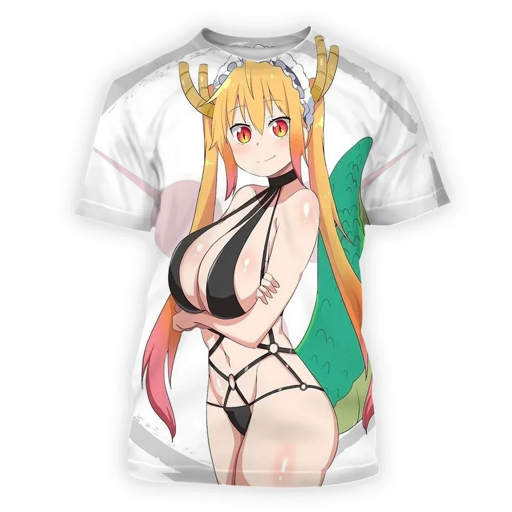 Men 3D Printed Sexy Girl Ahegao T Shirt Manga Hentai Loli Tee Anime Exposed Bikini Swimsuit Sweatshirt Women Casual Outdoor Tops