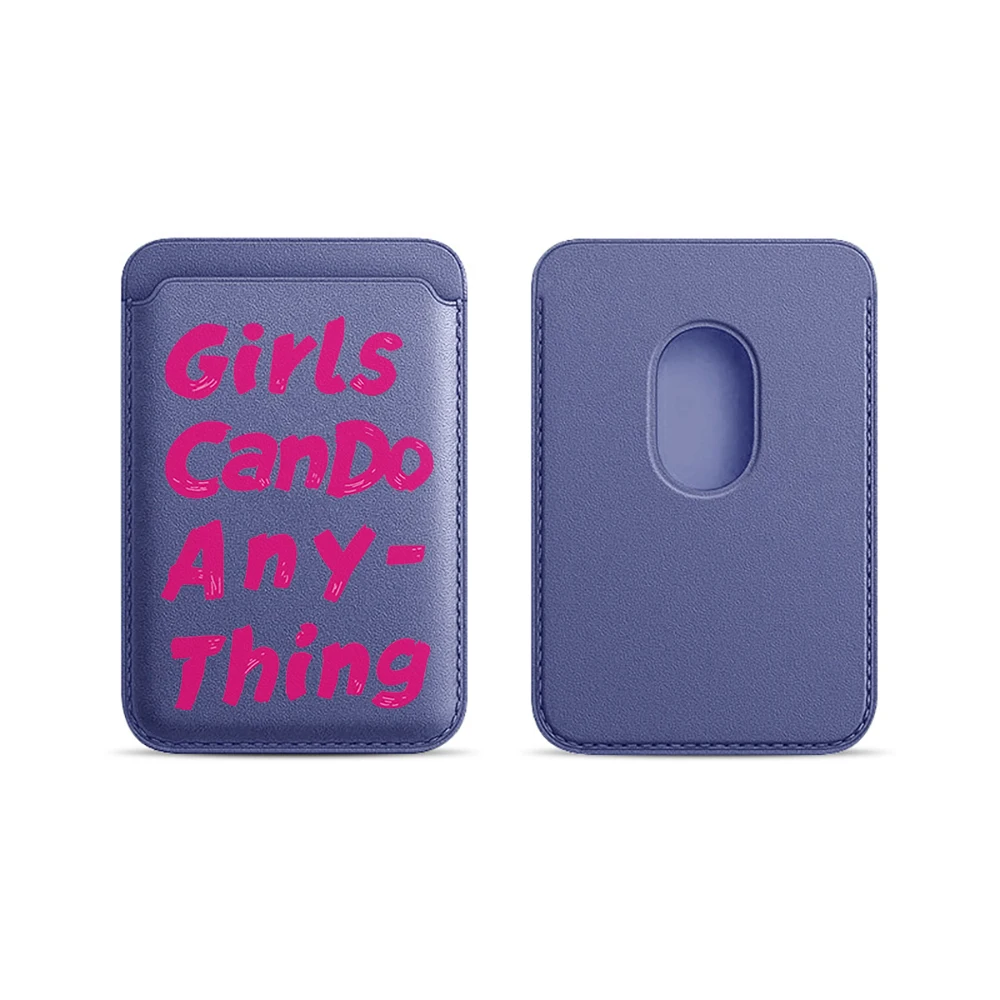 Feminismus-Leder-Kartenetui Handyhülle Kartenhalter für Magnetische Hülle Geeignet für alle iPhones für Magsafe Karten-Handy-Rückentasche – Detail 20
