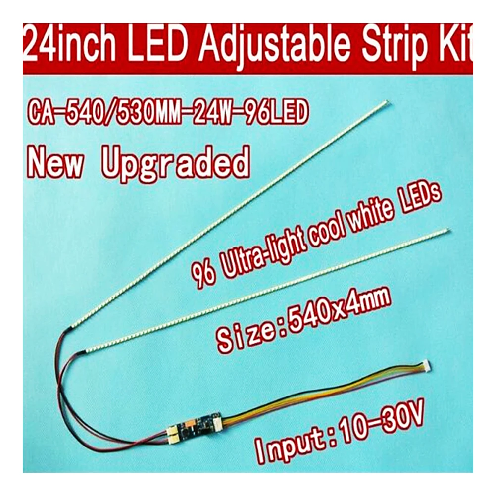 5pcs 540mm Adjustable brightness CCFL led backlight strip kit,Update 24inch lcd monitor to led bakclight