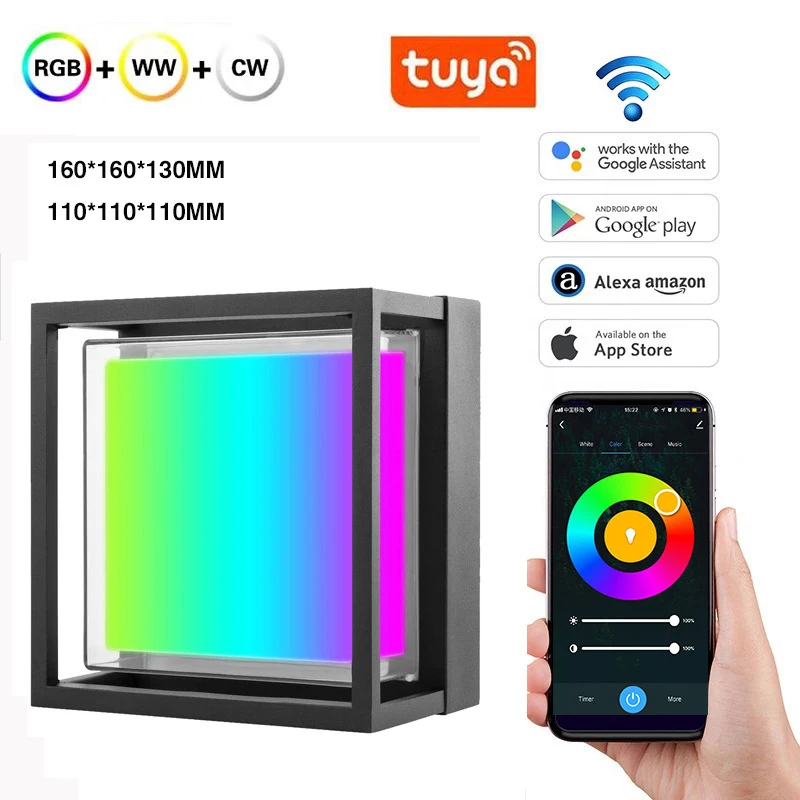 LED ضوء الليل الإبداعية مكعب RGB التحكم عن بعد اللون تغيير مصباح ذكي الممر غرفة المعيشة الديكور أضواء ليلية