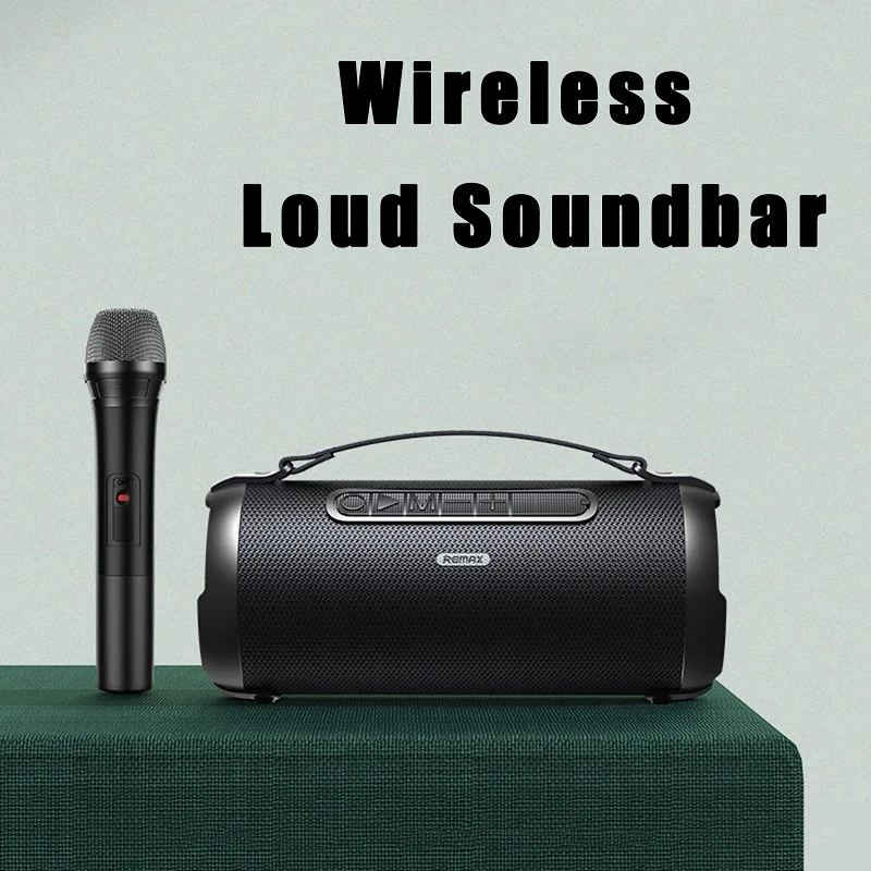 RB-M43 Outdoor Wireless Speaker with Subwoofer and AUX Cable BT Loud Soundbar Portable Waterproof BASS