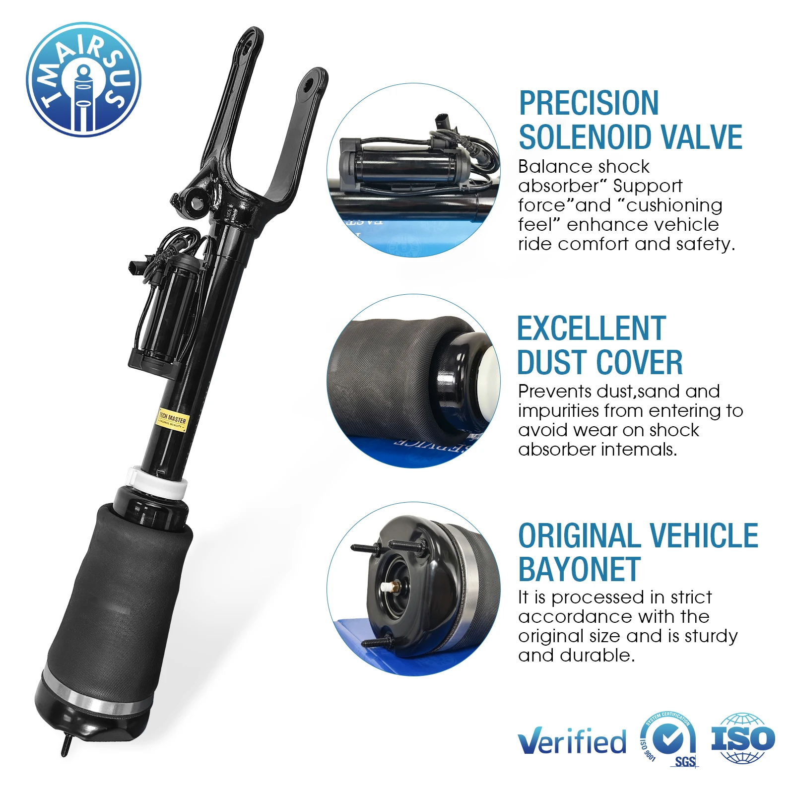 Amortiguador de suspensión neumática delantera de repuestos para automóviles con ADS 1643206013 1643205813 para mercedes-benz W164/ML X164 GL