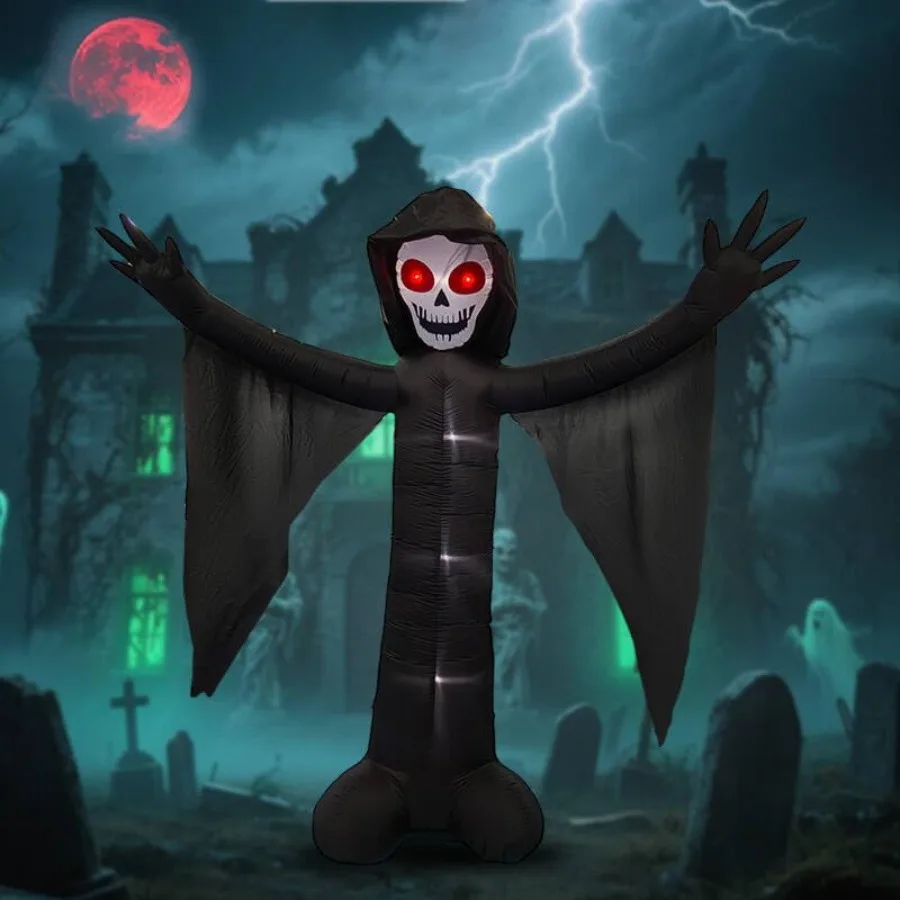 

10FT Ghost Halloween Inflatable with Built-in LED Lights, Demon Ghost Inflatables Decoration, Blow Up Lawn Yard Garden Inflatab
