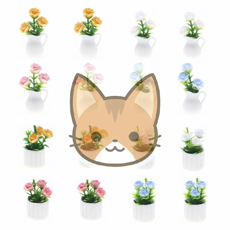 

1Pcs Dollhouse Mini Simulation Green Plants Potted Plants Micro Landscape Horticultural Decoration Doll House Accessories