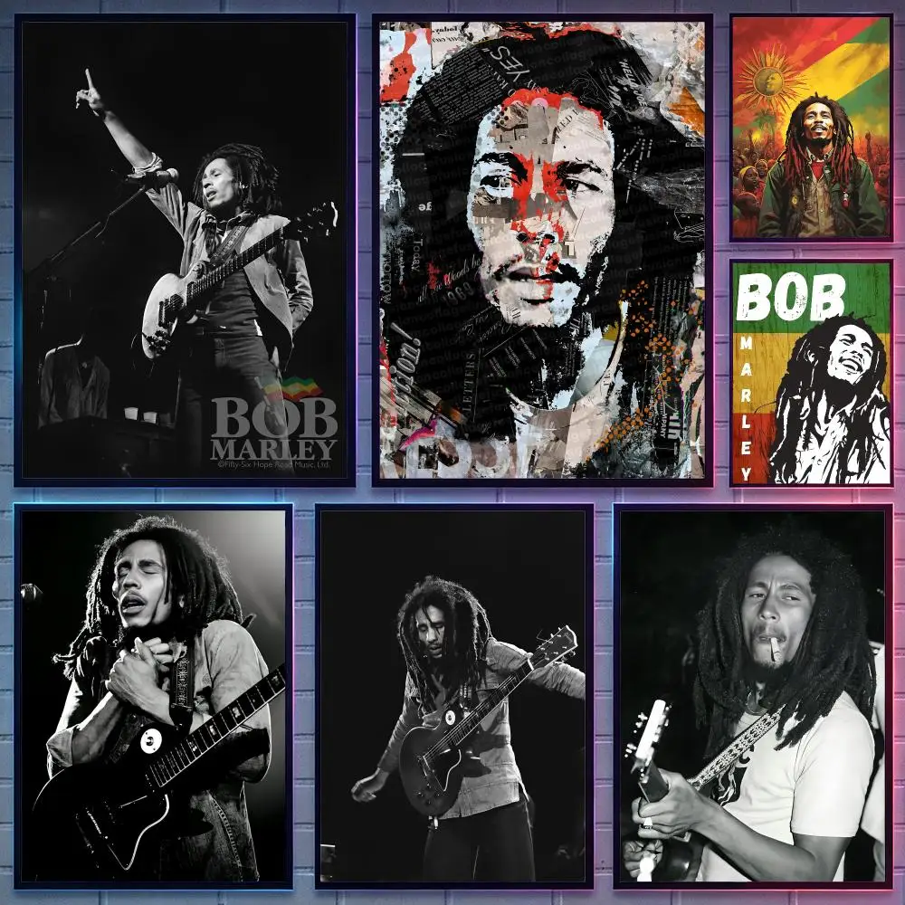 music Bob Marley Poster HD Poster Anime Aesthetic Wall Art For Game Anime Lovers Bedroom Gaming Room Decor Ideal Gift