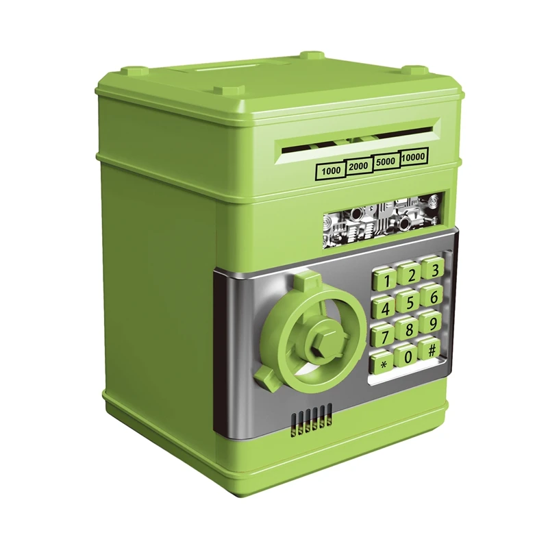 A66I بنك أصبع إلكتروني للأطفال صندوق توفير المال، بنك عملة ATM صغير للأطفال أفضل هدايا عيد الميلاد والكريسماس النقدية E