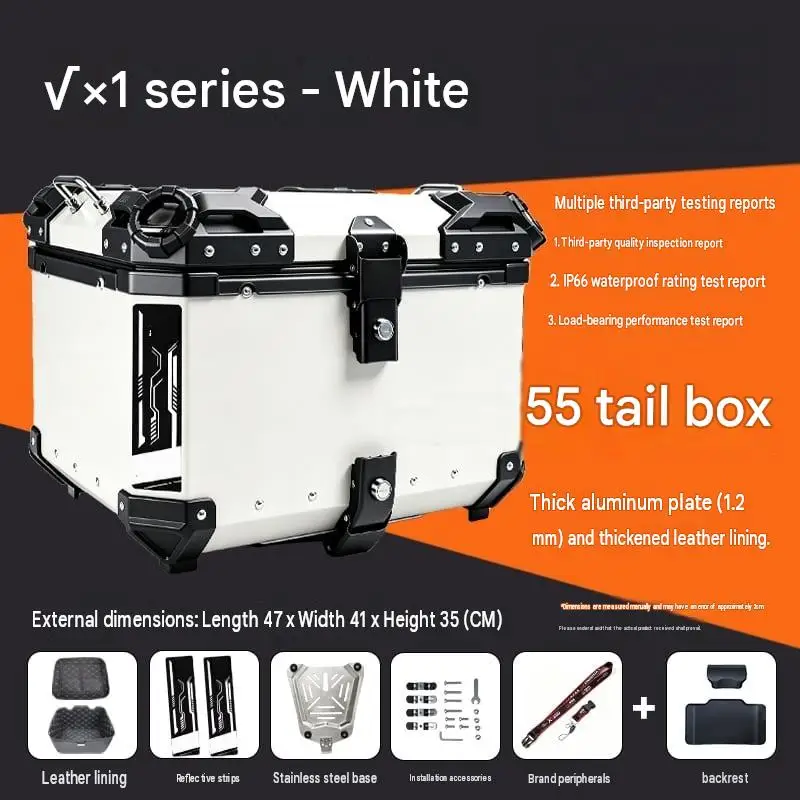 Fit Benelli TRK702/TRK502 45L/55L Armor‑Style Aluminum Top Case Shock‑Resistant Dust‑Proof Storage Luggage Mod Accessories