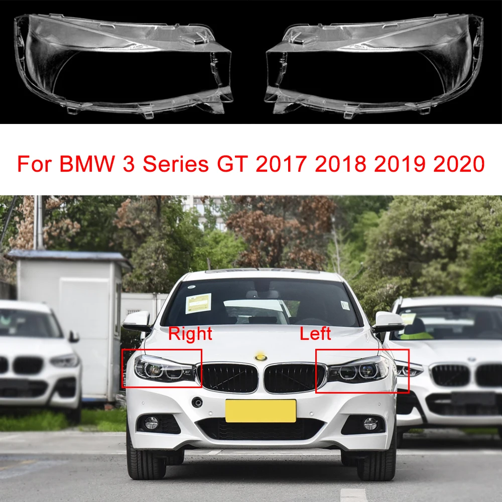 For BMW 3series GT 2017-2020 Car Front Headlight Lens Transparent Lampshade Auto Lamp Cover Shell Masks Headlamp