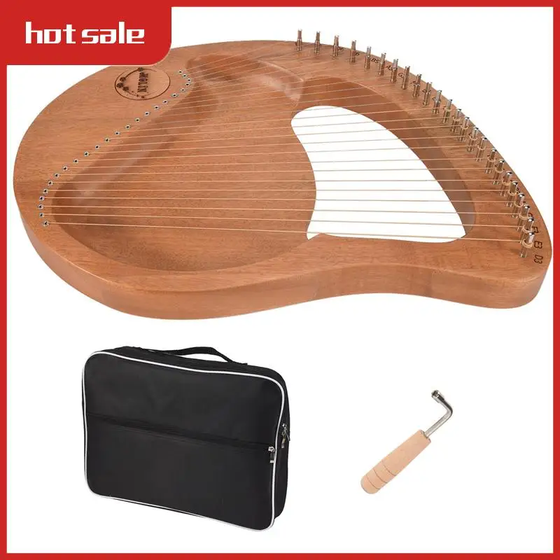 

AC22-24 String Lyre Harp,Greek Violin,Handheld Harp Musical Instrument With Tuning Wrench,For Music Lovers Beginners,Etc