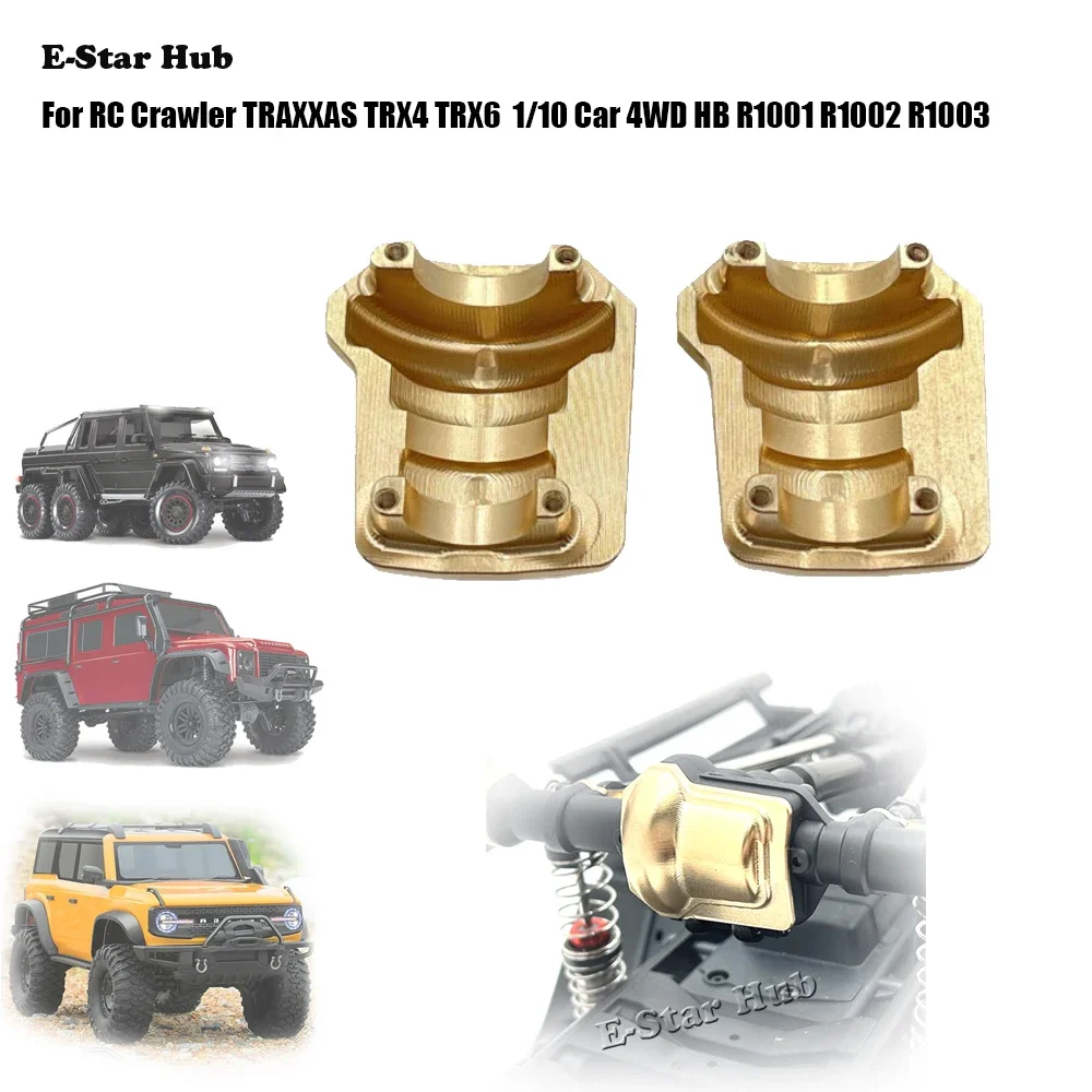 Brass Front and Rear Axle Cover  for RC Crawler TRAXXAS TRX4 TRX6  1/10 Car 4WD HB R1001 R1002 R1003 Metal Upgrade Parts